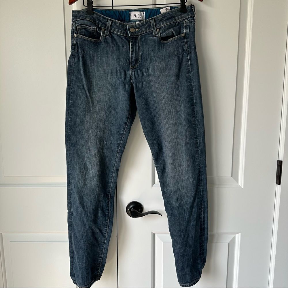 Anthropologie Paige Size 31 Skyline Skinny Medium Wash Jean - Picture 2 of 5